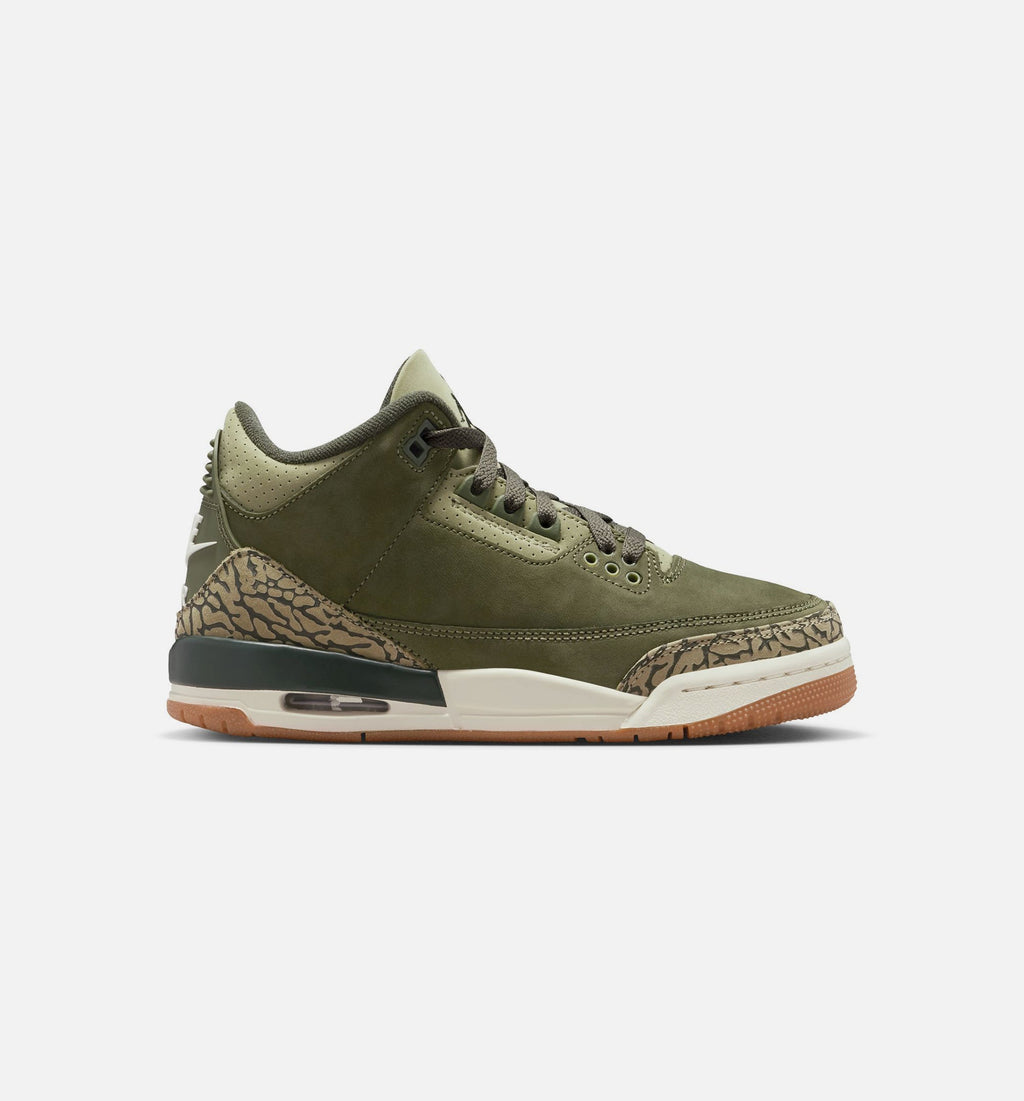 Air Jordan 3 Retro Medium Olive Big Kids' Lifestyle Shoes - Medium Olive/Sequoia/Neutral Olive/Sail