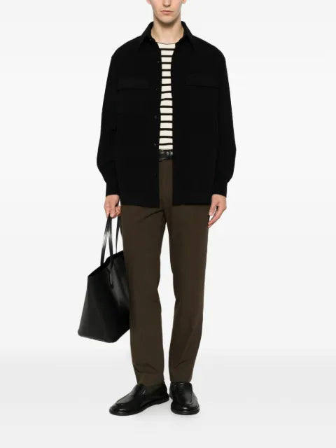 Karl Lagerfeld corduroy-texture flap-pocket overshirt