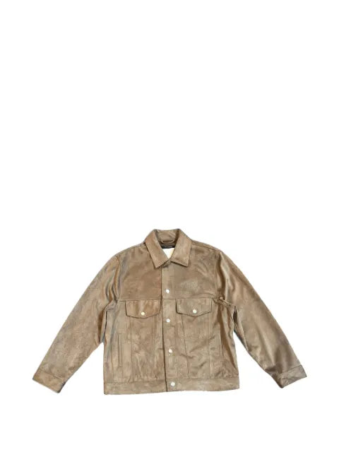 Song For The Mute button-down suede jacket