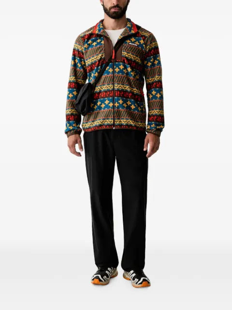 Columbia geometric-pattern zip-up sweatshirt